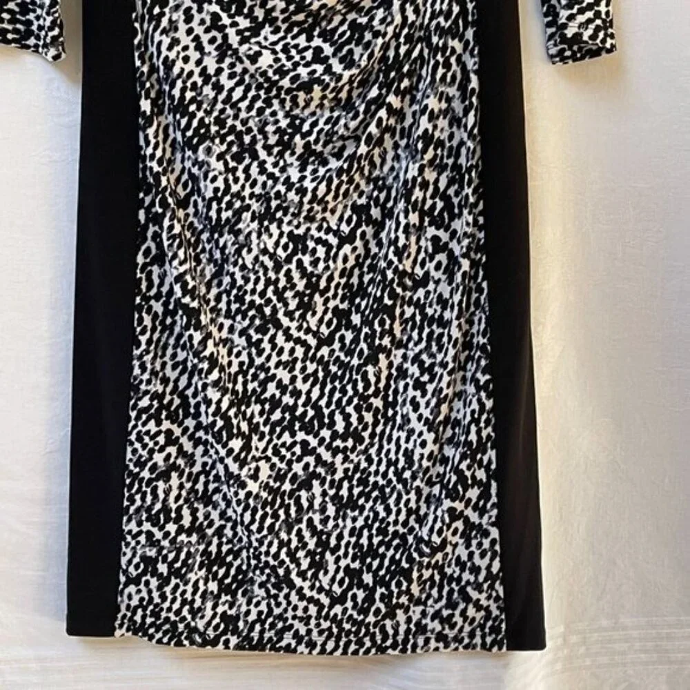 Lauren Ralph Laure Sheath Dress Womens 10 Color Block Office Wedding Guest Party